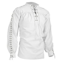 Muške košulje casual modernih labavih fit dugih rukava Nacionalni stil zavoja vintage bluza za muškarce