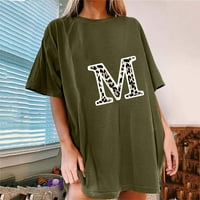 Ležerne majice za žene s printom slova modna majica s ramena poklon majice