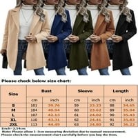 Glookwis Ladies Ladies Dugi rukavi kaputa ležerna jakna labava elegantna kaputa kardigan otvoreni prednji kaputi