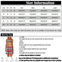 Očišćenja Ljetne haljine za žene tiskane okrugli dekolte mini haljina bez rukava Multi-Color 2xl
