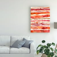 Zaštitni znak likovne umjetnosti 'Tangerine Stripes I' Canvas Art by Regina Moore