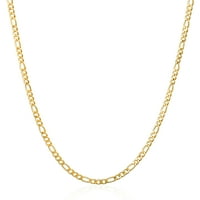 Ogrlica od lanca Figaro obložena 18-karatnim zlatom od 20
