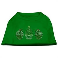 Božićni cupcakes smaragdno zelena košulja od rhinestones-14