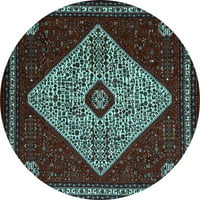 Ahgly Company zatvoreni okrugli perzijski svijetloplavi tradicionalni prostirke, 7 'krug