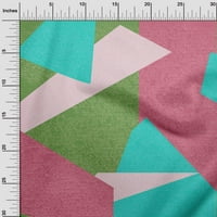 Jednobojna svilena prugasta zelena Tkanina geometrijska apstrakcija nasumičnih oblika tkanina za šivanje tkanina