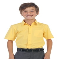 Jednobojna košulja za dječake od banane s kratkim rukavima od 12