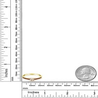 Kralj dragulja 0. 10K žuti Zlatni okrugli prsten od breskve morganit i crvenog granata