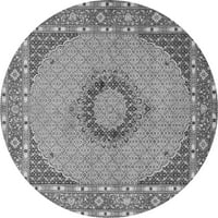 Tradicionalne prostirke za unutarnje prostore s okruglim medaljonom u sivoj boji, promjera 7 inča