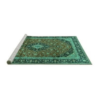 Tradicionalni perzijski tepisi u tirkizno plavoj boji za prostore koji se mogu prati u perilici, površine 8 stopa