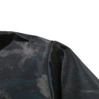 Muški modni Trenč kaput s dugim rukavima sportska vodootporna vjetrovka kardigan Crna 40