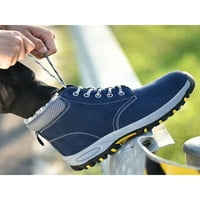 GOMELLY MENS ANTI-SMASH Work Cipele čipkajte teške industrijske čizme Izgradnja vanjskih udobnih čizama za gležnjeve