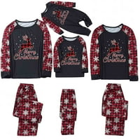 Božićna pidžama obiteljski set blagdanska pidžama od losa i Djeda Mraza Božićni pidžama Setovi za žene, muškarce