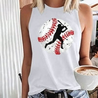 Košulje bez rukava za žene Slatke majice za ženske bejzbol mama mama leopard print vrhovi rukavi bez rukava Elegantne