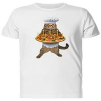 Chef Cat drži Mušku majicu s pizzom-slika iz mumbo-a, Muška Veličina 4 mumbo-mumbo