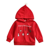 Majica za Djevojčice, Dječaci, Djevojčice, Božićni pulover s dugim rukavima s printom snjegovića Djeda Mraza,