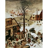 Posteterazzi Sal Popis stanovništva u Betlehemu Detalji Pieter Bruegel Stariji CA1525- Flamansko ulje na drvenoj
