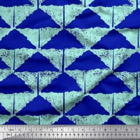 Pamučna tkanina od batista u širini dvorišta u obliku trokutastog geometrijskog otiska