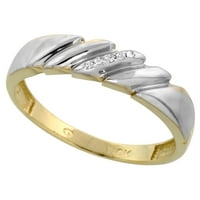 muški zaručnički prsten od žutog zlata od 10k, široke veličine 9,5