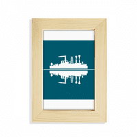 Simbolički odraz Gradski pejzaž arhitektonske tvornice stolna vitrina fotookvir umjetničko slikarstvo