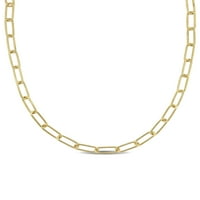 Žuto zlato bljeskala je zakrivljena srebrna ovalna ovalna valjačka ogrlica