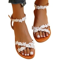 Adviicd Ženske bijele sandale ženske sandale ravne žele cipele klizanje na šupljim loafersima trendi