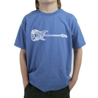 Majica s pop artom za dječake iz SAD-a-rock gitara