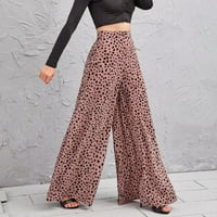 Ženske široke Ležerne hlače visokog struka Leopard široke hlače jednostavna ležerna odjeća ulična odjeća