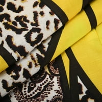 Ženska maxi košulja haljina s džepnim zazor leopard colorblock okretni ovratnik boho elegantni casual comfy vintage