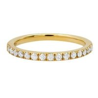 Kolekcija DazzlingRock okrugla bijela dijamantska godišnjica vjenčanja za žene za žene u 10k žutom zlatu, Veličina