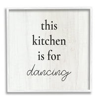 Ova kuhinja je za plesnu frazu inspirativna grafička umjetnost bijela uokvirena umjetnička print zidna umjetnost