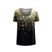 Ženska ljetna majica ležerna okrugli vratni vrhovi Nova kratka rukava l tiskana modna bluza u stilu temperamenta