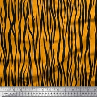 Narančasta rajonska šifonska tkanina, tkanina s printom kože divlje životinje, široka jarda