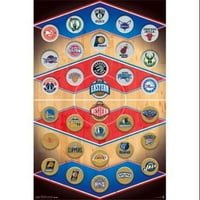 Košarkaški plakat s logotipom timova 22 34