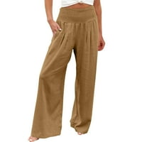 Ženske hlače visokog struka, ženske široke široke hlače, ravne hlače visokog struka,Ležerne hlače