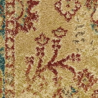 Tradicionalni Vintage perzijski tepih od bjelokosti u boji tirkizne boje 2'2 7'6 tepih za dnevnu sobu