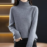 Modni Ženski džemper ženski jesenski džemperi pleteni džemper u boji s prekriženim rukavima s rupom na ramenu