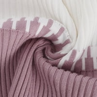 Ženski jesenski džemperi Vintage Boja dugih rukava Blok prugasti Preveliki topli džemper lagani ležerni jumper
