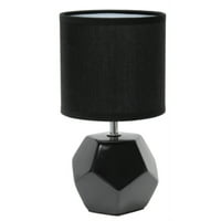 Mini stolna svjetiljka s okruglom prizmom jednostavnog dizajna i odgovarajućim sjenilom od tkanine