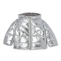 Ekskluzivna donja jakna s metalnim mjehurićima za djevojčice, veličine 4 I Plus