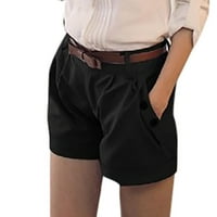 Gloriia kaki kratke hlače žene pamučno posteljina plus veličina kratke hlače casual povlačenje kratkih hlača elastični