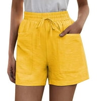 Ženske Ležerne ljetne hlače s elastičnim strukom, udobne kratke hlače s džepovima, ženske trenirke, dva seta kratkih