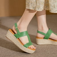 Sandale na rasprodaji, ljetne sandale ženske modne slamnate cipele s otvorenim prstima, neklizajuće, temperamentne,