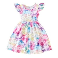 Novobey Toddler & Djevojčice s flare rukavima crtić haljina za printu CINCH-WAIST DRESS 1- godine