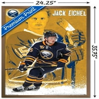 Trendovi međunarodnog NHL-a Buffalo Sabres - Zidni plakat Jacka Eichela 24.25 35.75.75 verzija u brončanom okviru