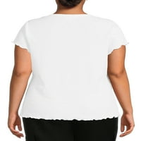 Terra & Sky Women's Plus Size salata ruba majica kratkih rukava