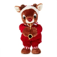 Rudolph, animirani rudolph s crvenim nosama sa saksofonskom plišanom igračkom igračkama