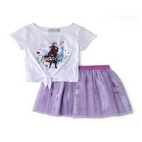 Frozen Anna & Elsa Toddler Girl Short Sleave Top & Tutu suknja, odjeća