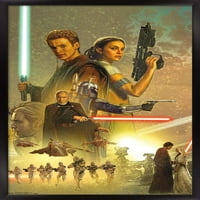 Ratovi zvijezda: Napad klonova-blagdanski zidni poster s gumbima, 14.725 22.375