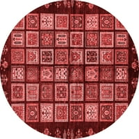 Moderne prostirke za sobe okruglog oblika s apstraktnim uzorkom u crvenoj boji, promjera 8 inča