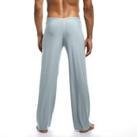 Muške modne duge joga hlače u donjem dijelu, domaće niske hlače, udobne hlače za spavanje s vezicama, hlače za
